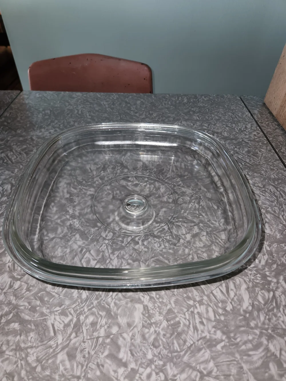 Pyrex Clear Glass Square Lid with Handle